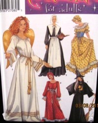 5372 5375 MS/ GIRL COLONIAL, PURITAN, ANGEL, WITCH  PATTERN